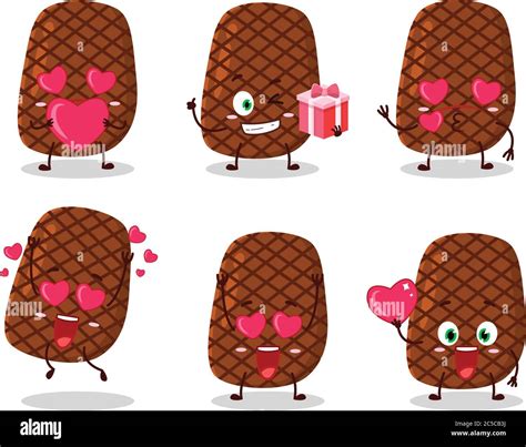 Steak Cartoon Character With Love Cute Emoticon Stock Vector Image