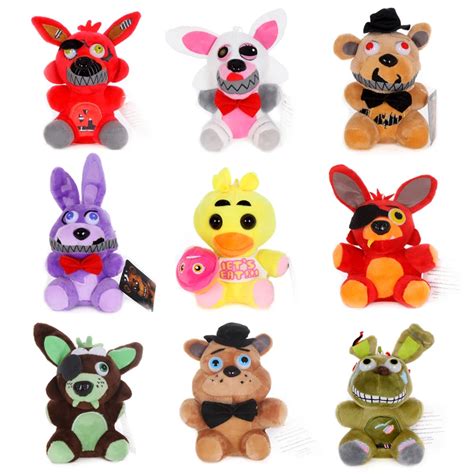 Cinco Noches At De Freddy Fnaf Freddy Fazbear Oso Foxy Chica Pato Bonnie Conejo Peluches Doll 18