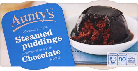 Auntys Chocolate Steamed Puddings 2 X 100g Approved Food