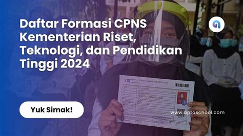 Daftar Formasi Cpns Kementerian Riset Teknologi Dan Pendidikan Tinggi