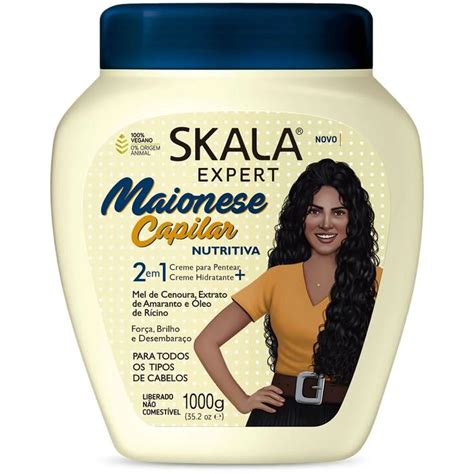 Novo Skala Maionese Capilar Nutritiva Mel De Cenoura 2 Em 1