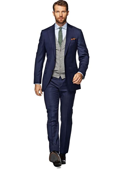 Suit Blue Plain Napoli P I Suitsupply Online Store Mens Fashion