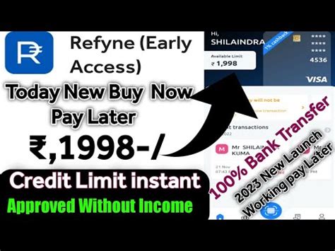 Today New Refyne Buy Now Pay Later Rs 1998 Credit Limit Instant