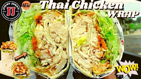 Jimmy Johns New Summer Wraps New Thai Chicken Summer Wrap Review Youtube