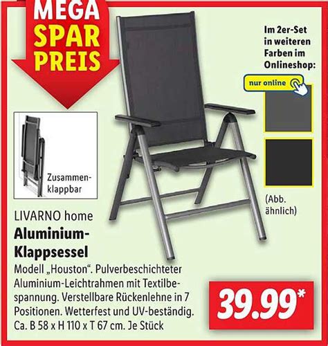 Livarno Home Aluminium Klappsessel Angebot Bei Lidl 1Prospekte De