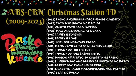 Abs Cbn Christmas Station Id Compilation 2009 2023 Hd Youtube