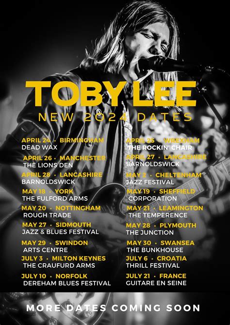 Toby Lee Band Tour Dates Toby Lee