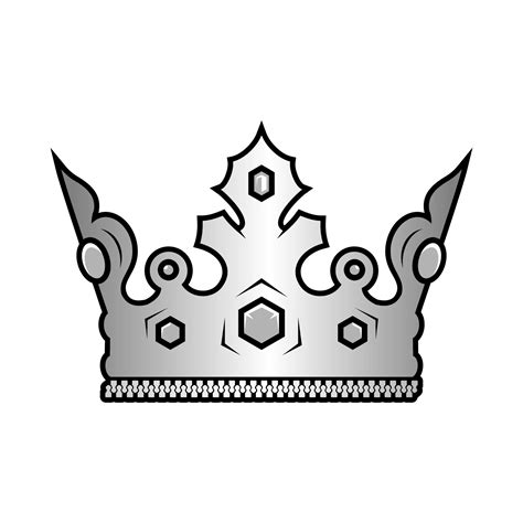 Classic luxury silver crown simple logo 16610472 Vector Art at Vecteezy