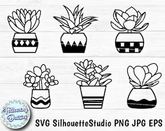 Succulent SVG Files For Cricut Cactus Houseplant Plant Mom Plants Cacti