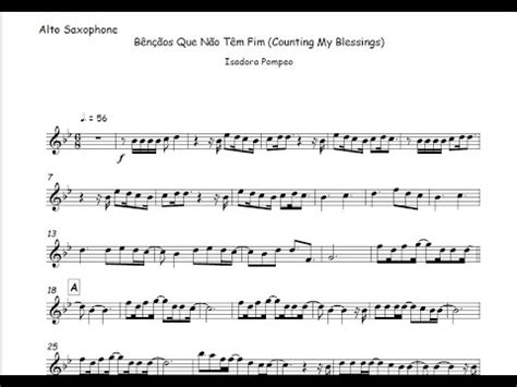 Bênçãos Que Não Têm Fim Isadora PompeoPartitura Sax Soprano Flauta