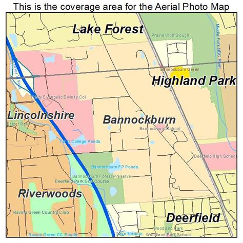 Aerial Photography Map of Bannockburn, IL Illinois