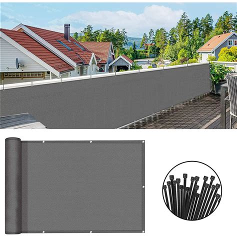 Sunny Guard X Dark Gray Balcony Privacy Screen Fence Apartments