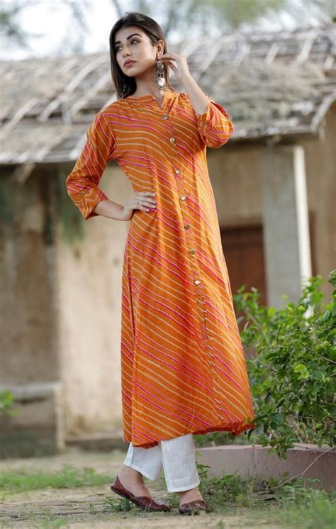 Women Tunic Top Dress Kurti Kurta Set With Pant Lehariya Kurti Etsy