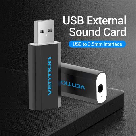 Vention Plug And Play In Usb External Sound Card To Mm Aux Por