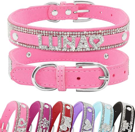 Senristar Personalisierte Bling Strass Hundehalsband Mit Namen