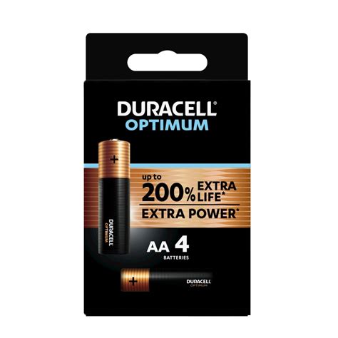 Duracell Optimum Alkaline Batterien Aa 1 5v Mn1500 Lr06 4er Pack Kaufen