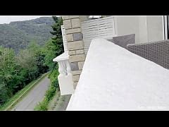 Hot Spanish Girl Was Secretly Filmed In Her Hotel Room Through The Window While She Was Taking