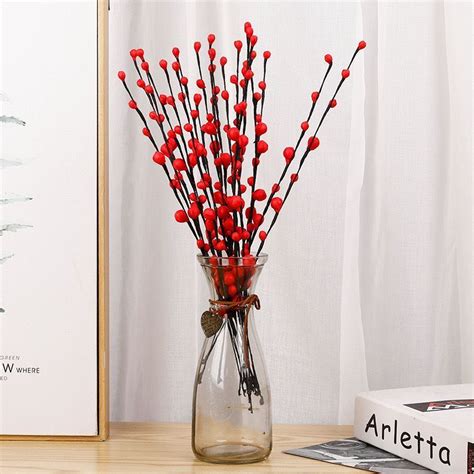 Jual Artificial Pussy Willow Spray Flower Bunga Kering Dekorasi Hiasan Imlek Cny Rumah Pesta