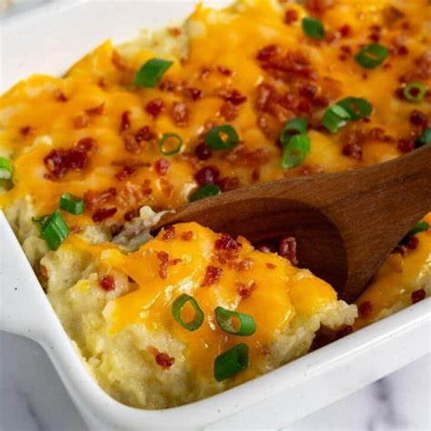 Easy Loaded Mashed Potato Casserole Yummy And Fully