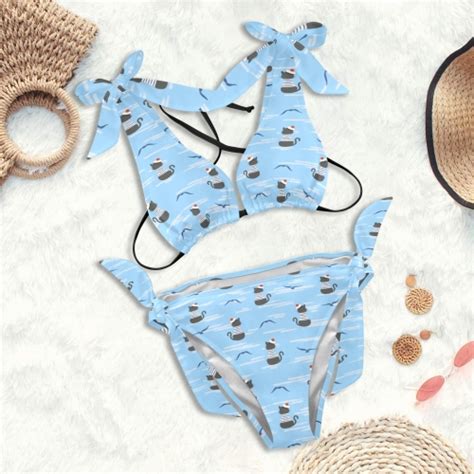 Tie Shoulder Bikini Swimsuit Model S