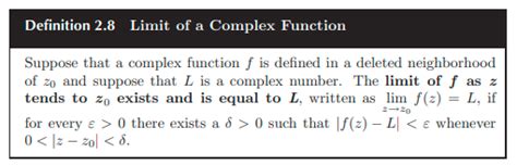 General Topology Definition Of Limits And Continuity In Complex