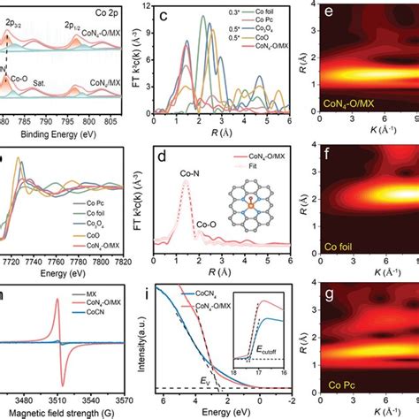 Structural Characterization Of CoN4O MX A Co 2p XPS Spectra Of