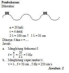 Yuk Belajar 15 Jawaban Contoh Soal Fisika Tentang Gelombang Mekanik