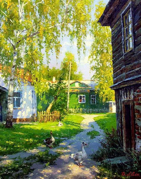 Русская деревня в картинах Дмитрия Лёвина