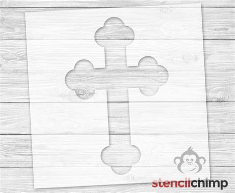 Christian Cross Stencil Cross Stencil Church Stencil Diy Etsy