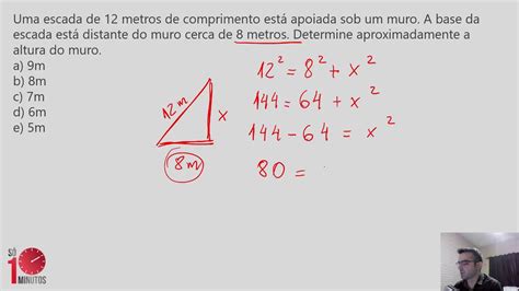 Introdução à Física Exercícios Sobre Teorema De Pitágoras 04 Prof