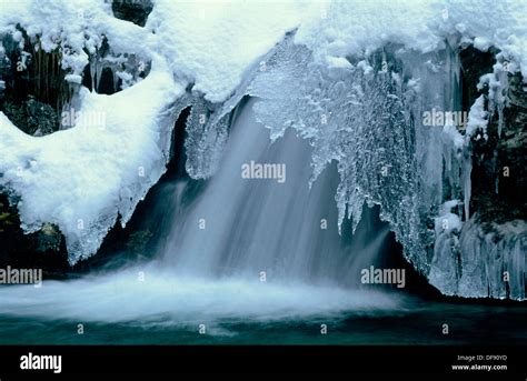 Waterfall Dolomites Italian Alps Stock Photo Alamy