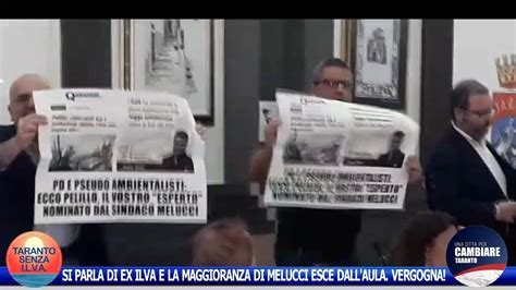 SI PARLA DI EX ILVA E LA MAGGIORANZA DI MELUCCI ESCE DALL AULA