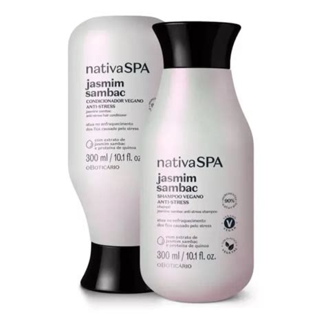 Kit NativaSPA Jasmim Sambac Anti Stress Shampoo 300ml Condicionador