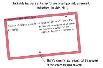 Calculus Unit 3 Practice PPT Slides Composite Implicit Inverse