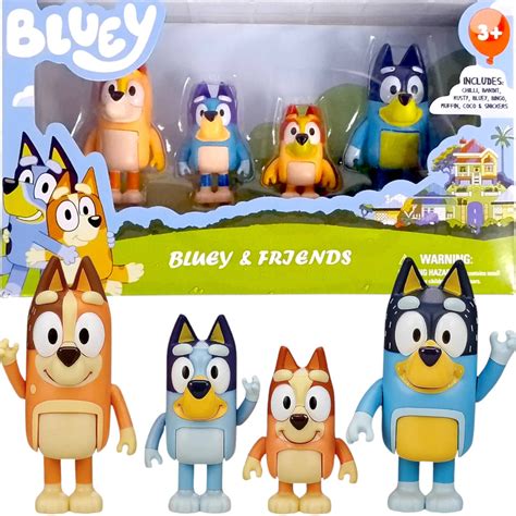 Zestaw Figurek Bluey Bingo Szt Rodzinka Blue Figurki Z Bajki