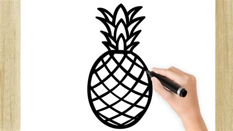 Como Desenhar Um Abacaxi - COMO DESENHAR UM ABACAXI BEM SIMPLES - YouTube