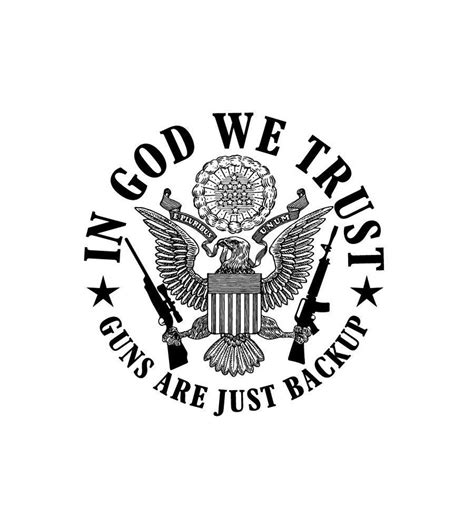 SVG CLIPART In God We Trust Seal Guns Are Just Backup Etsy