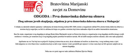 PRVA DOMOVINSKA DUHOVNA OBNOVA ODGOĐENO Hvidra Maksimir