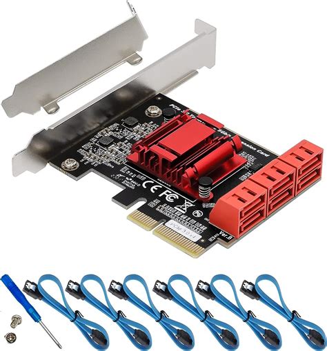 Amazon Tarjeta de expansión PCI E SATA X4 6 puertos SATA PCIe