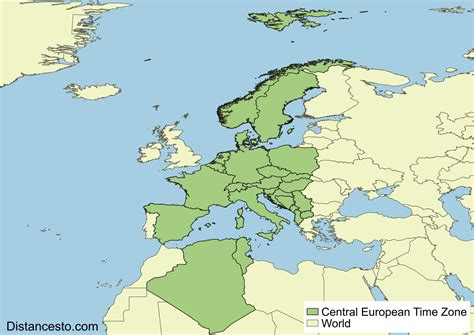 Central Western Europe Map Europe Map Time Zones Utc Utc Wet Western ...