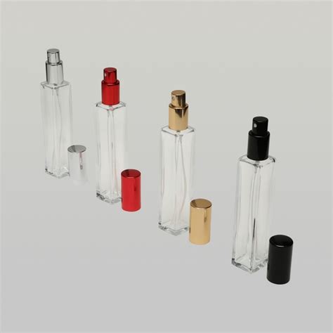 Bulkperfumebottles Oz Ml Deluxe Sharp Square Clear Glass