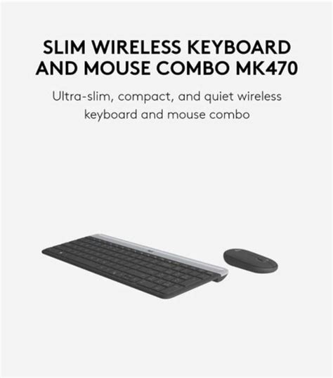 Jual Logitech Mk470 Mk 470 Slim Combo Keyboard And Mouse Wireless Di