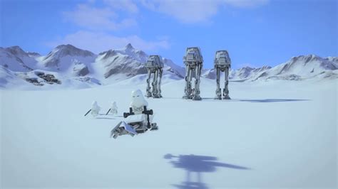 Hd Wallpaper Star Wars Lego Star Wars Battle Of Hoth Atat Snow