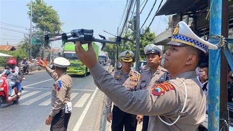 Ditlantas Polda Jateng Uji Coba ETLE Drone Untuk Tindak Pelanggar Di