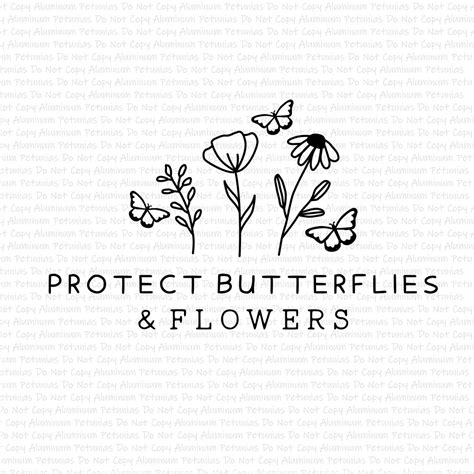 Protect The Butterflies And Flowers Dtf Direct To Film Transfers Nature Dtf Transfer Ready To