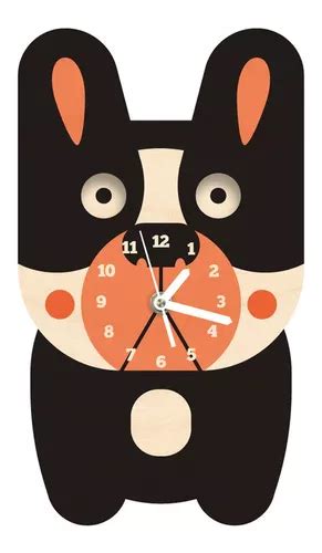 Reloj De Pared Moderno Infantil Con Pendulo De Madera Gato En Venta En