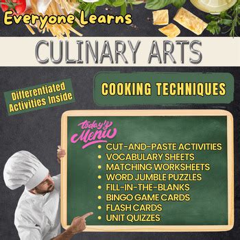 Everyone Learns Culinary Arts: Cooking Techniques | TpT