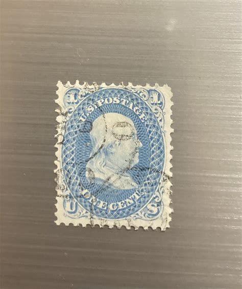 Us Scott 92 1 Cent Blue Benjamin Franklin Postage Stamp Values Mavin