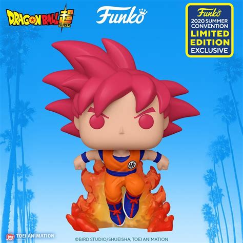 Dragon Ball Z Funko POP Vinyl 827 SSG Super Saiyan God Goku SDCC