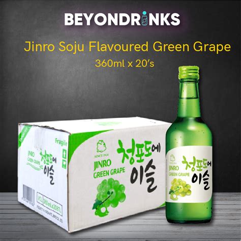 Jinro Flavoured Soju Green Grape 360ml X 20s Authentic Korean